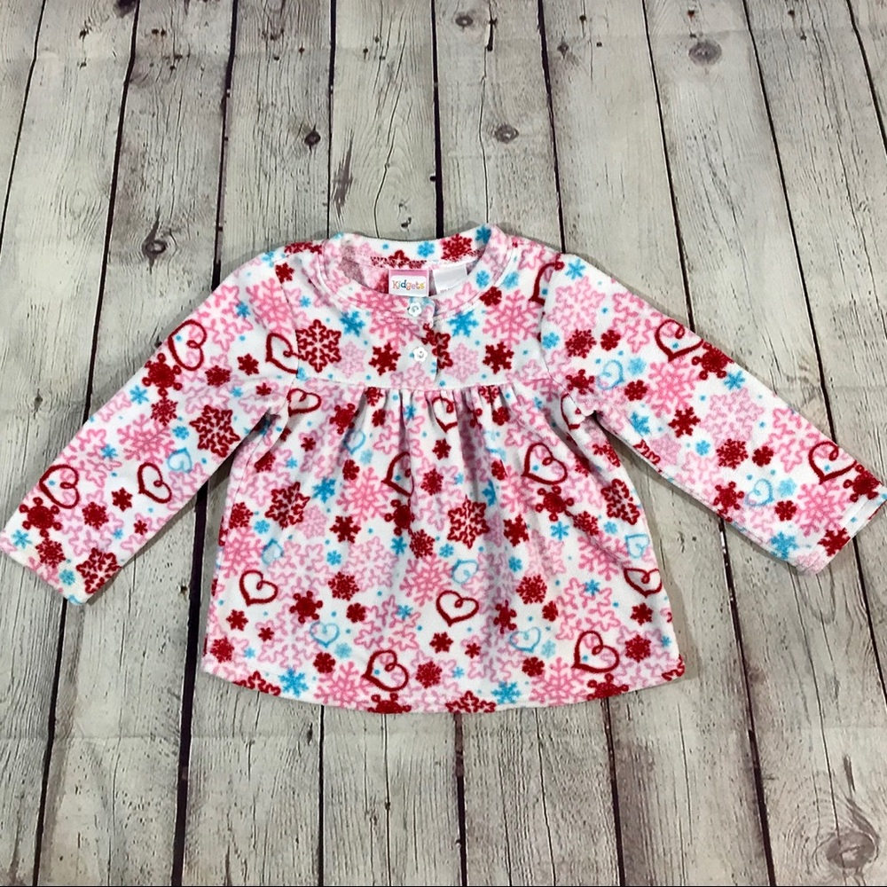 Kidgets Snowflakes and Flowers Pullover - Size 2T - Picture 1 of 6